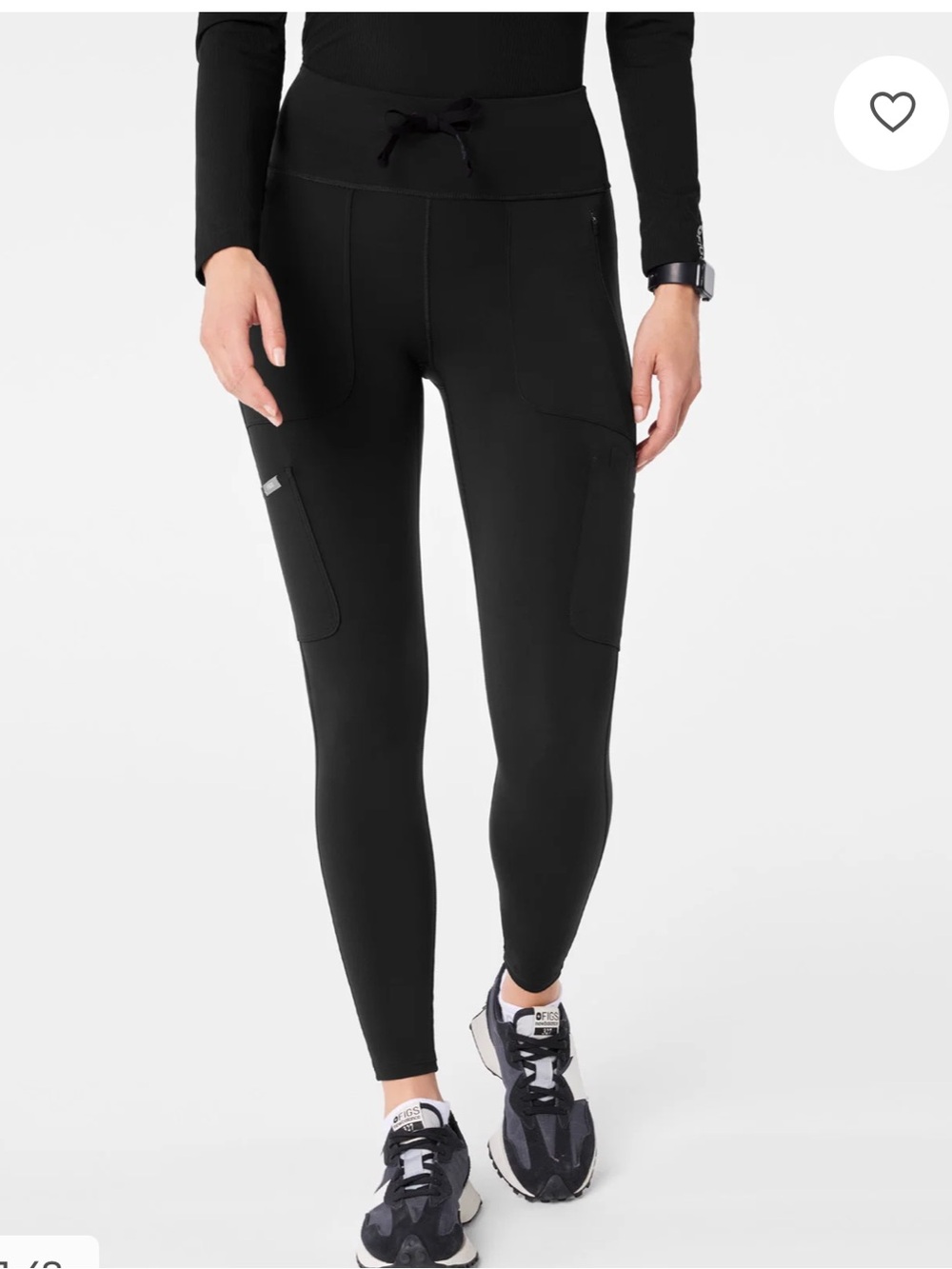 Figs Black Women’s High waisted Skinny Leg Scrublegging